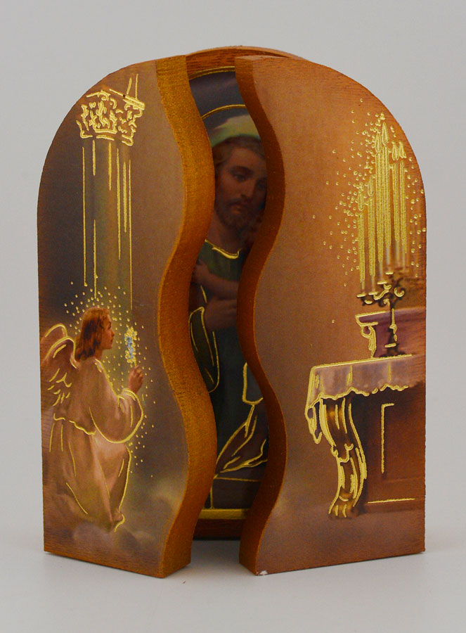 Icône Triptyque Saint Joseph - 12 cm (pic 2)