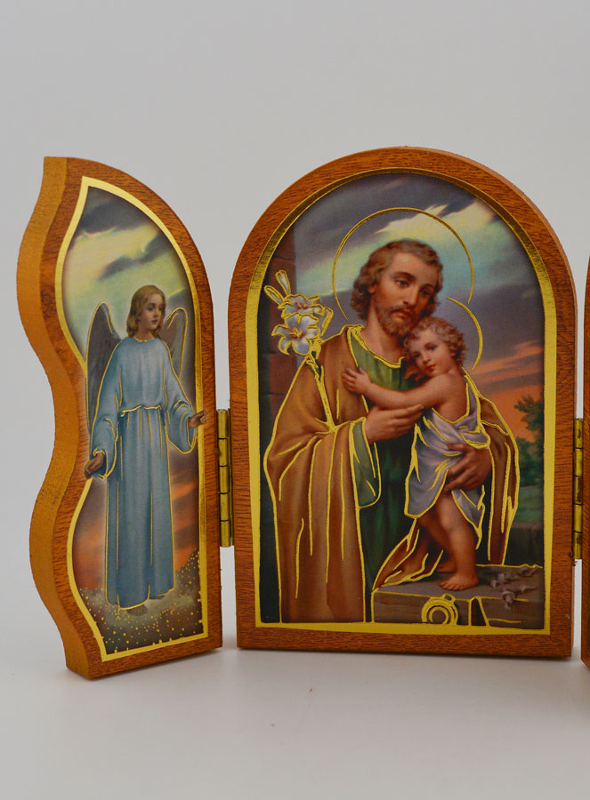 Icône Triptyque Saint Joseph - 12 cm (pic 4)