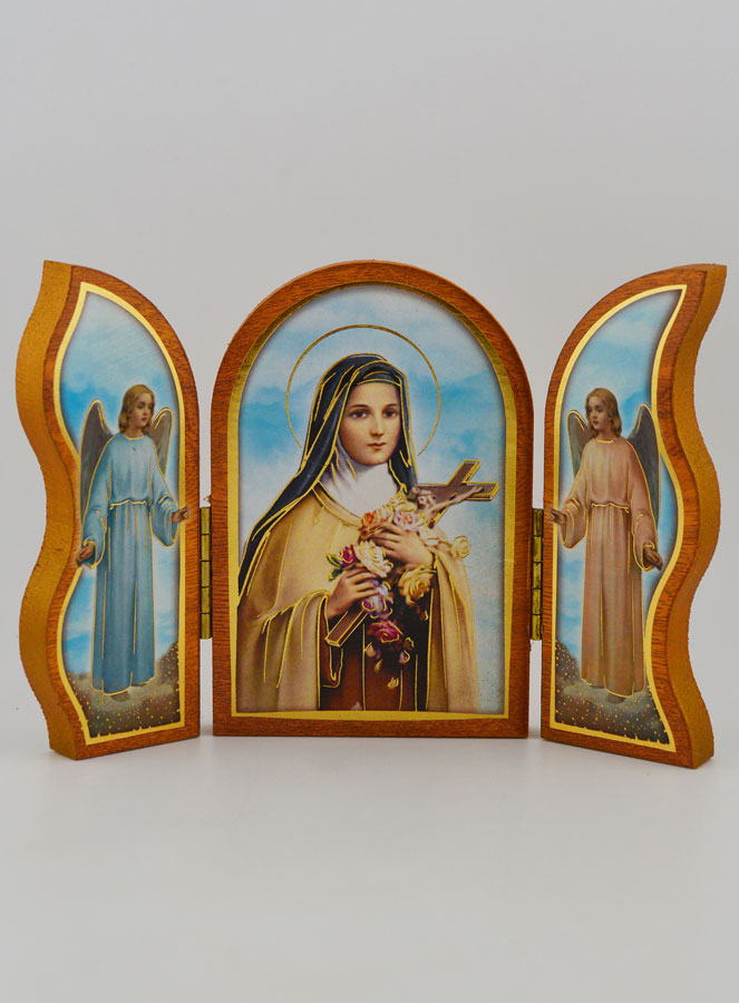 Icône Triptyque Sainte Thérèse de Lisieux - 12 cm (pic 1)