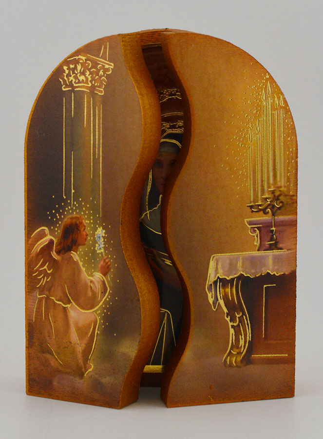 Icône Triptyque Sainte Rita de Cascia - 12 cm (pic 2)