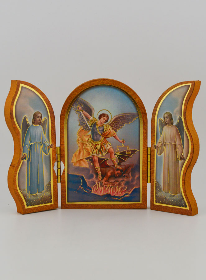 Icône Triptyque Saint Michel Archange - 12 cm (pic 1)