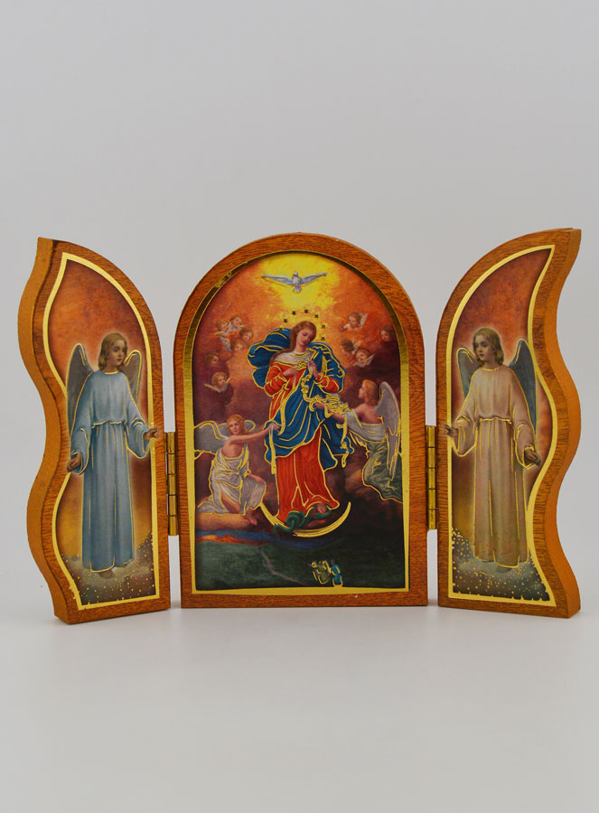 Icône Triptyque Marie qui Défait les Noeuds - 12 cm (pic 1)