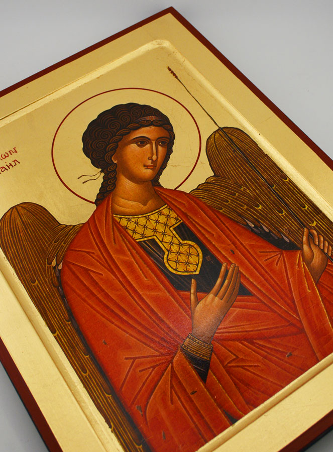 Icône Byzantine Saint Michel Archange Rouge - 30 cm (pic 3)