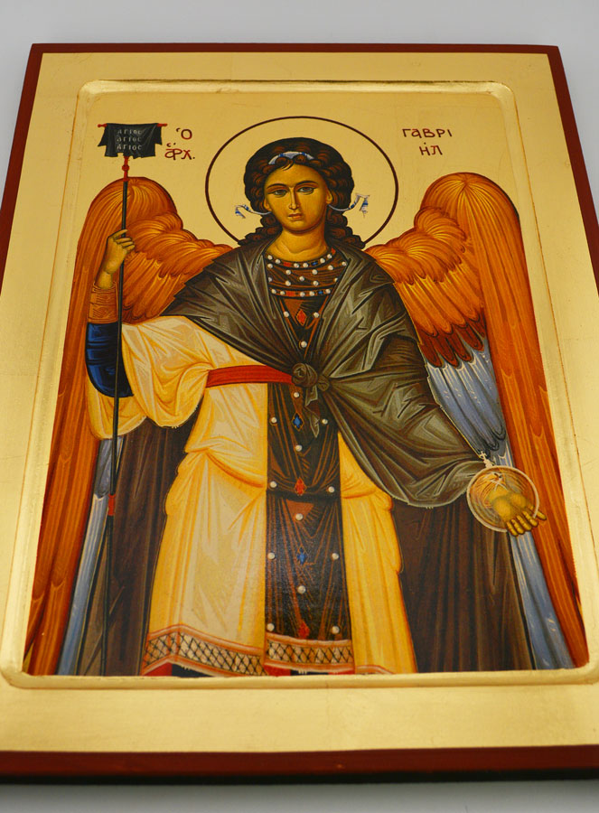 Icône Byzantine Saint Gabriel Archange - 30 cm (pic 2)