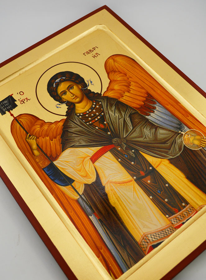 Icône Byzantine Saint Gabriel Archange - 30 cm (pic 3)