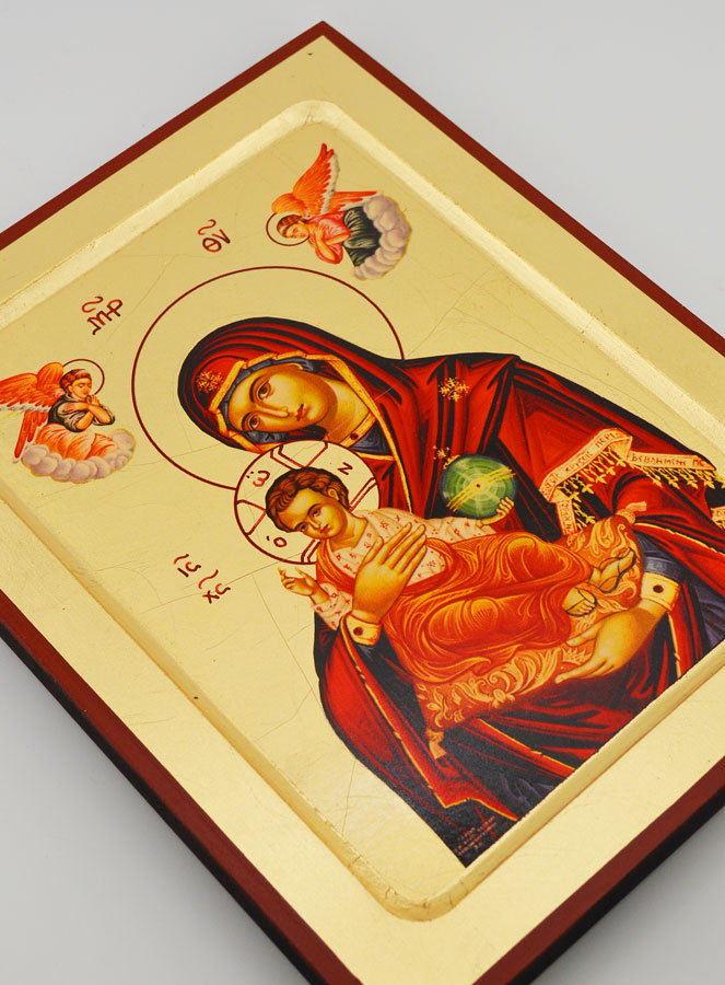 Icône Byzantine Notre Dame des Miracles - 22 cm (pic 3)