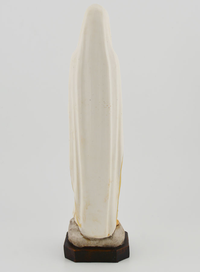 Statue Vierge Marie de Lourdes Polychromée Peinte Main - 20cm (pic 4)