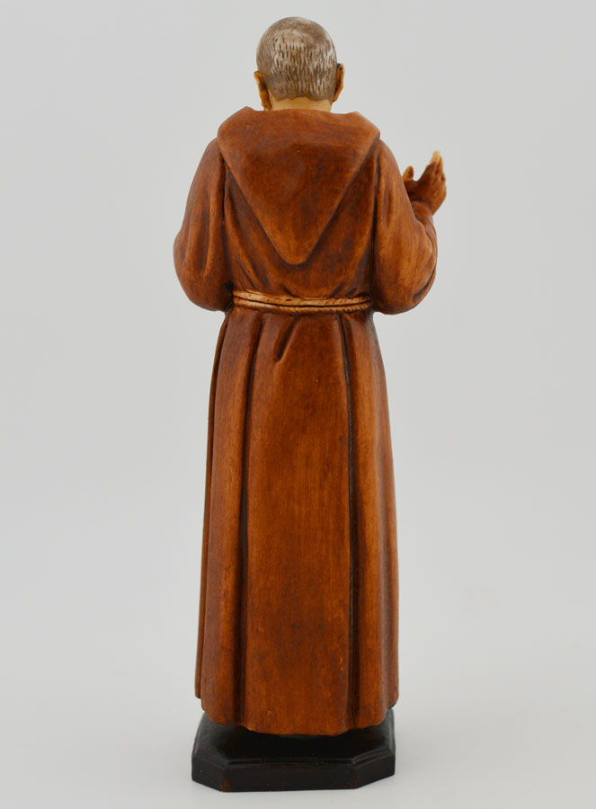 Statue Saint Padre Pio Polychromée Peinte Main - 15 cm (pic 3)