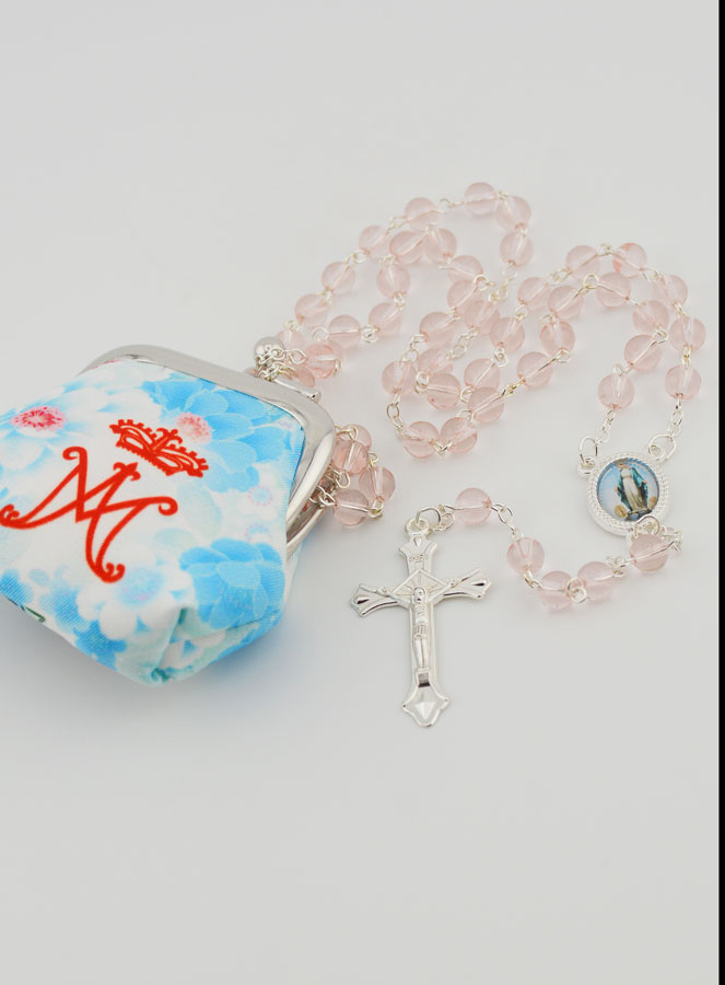 Chapelet de la Vierge Miraculeuse en Perles et sa Pochette (pic 3)