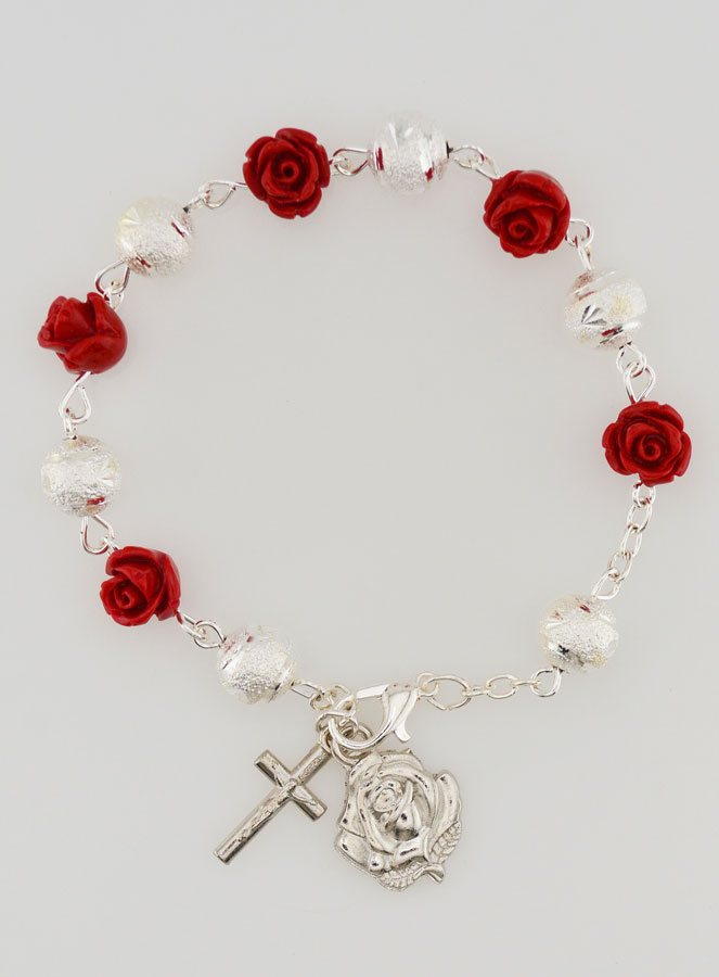 Bracelet Religieux de Sainte Thérèse Perles Sablées (pic 1)