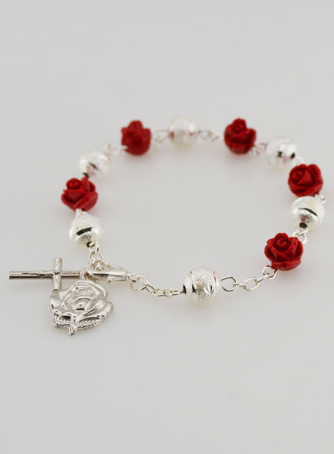 Bracelet Religieux de Sainte Thérèse Perles Sablées (pic 4)