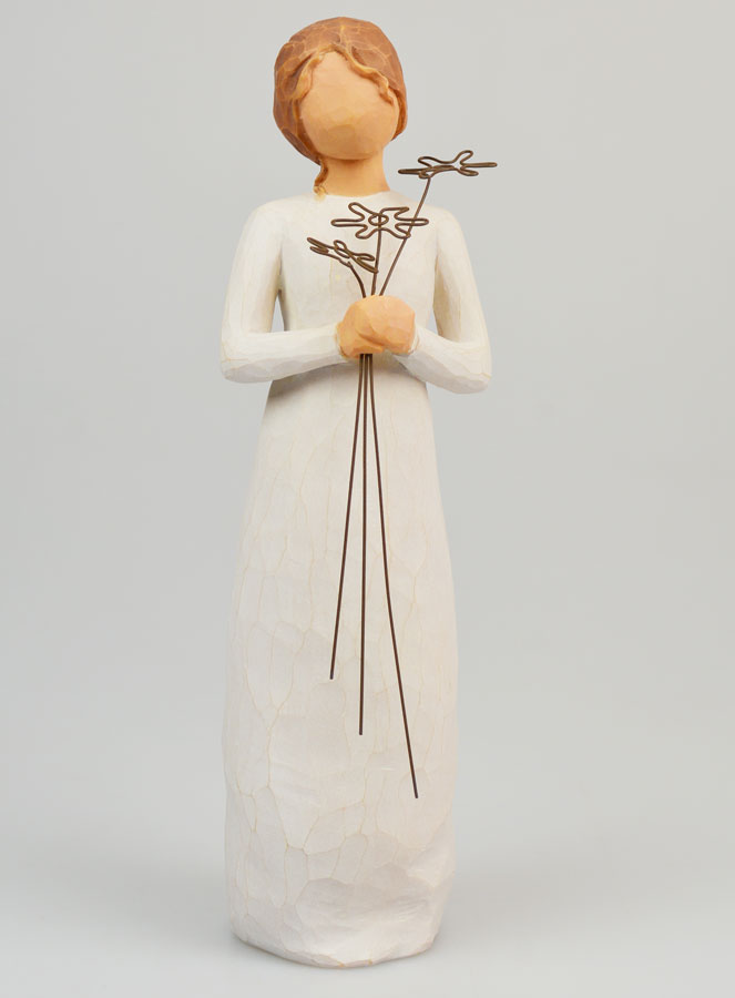 Statue Willow Tree - Sainte Vierge Marie au Bouquet - 23 cm (pic 1)