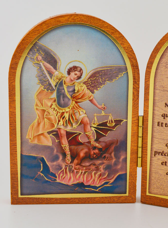 Icône Diptyque Saint Michel Archange + Prière (pic 2)