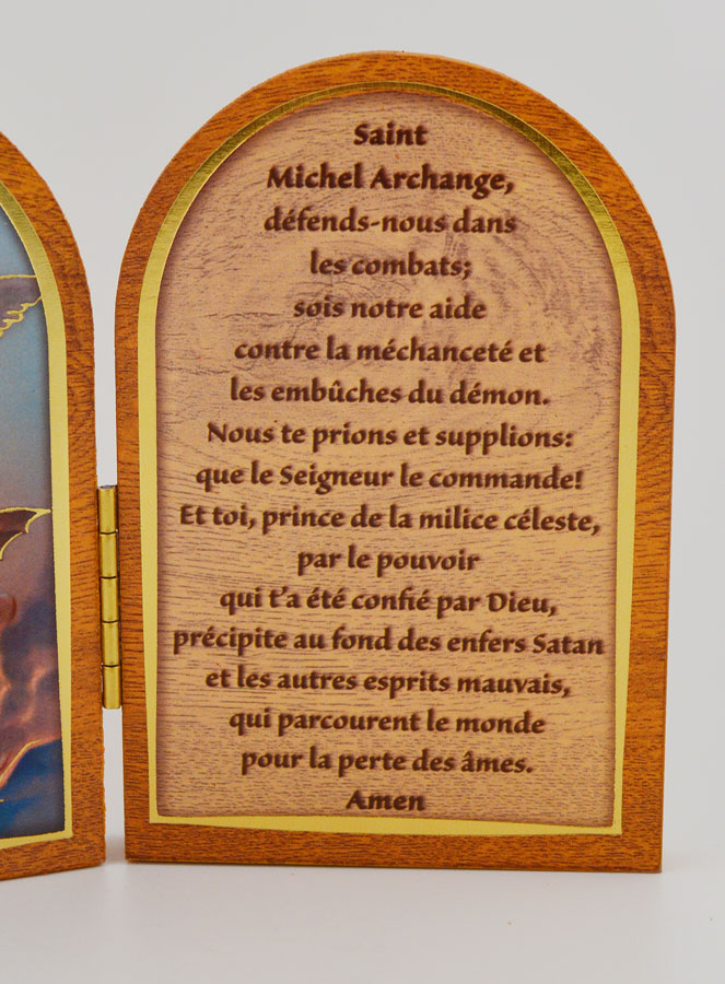 Icône Diptyque Saint Michel Archange + Prière (pic 3)