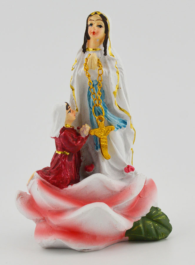 Statue Vierge Marie de Lourdes et Sainte Bernadette - 9 cm (pic 1)