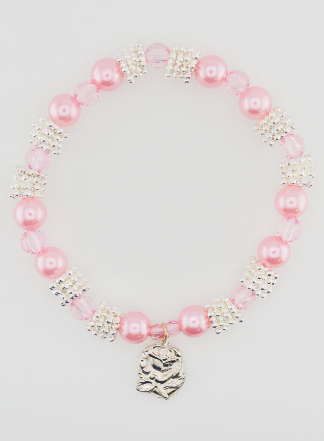 Bracelet Religieux Médailles de Lourdes - Perles Roses (pic 1)