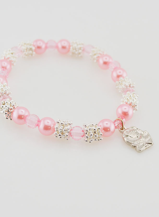 Bracelet Religieux Médailles de Lourdes - Perles Roses (pic 3)