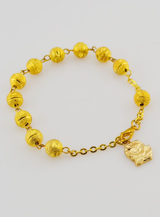 Bracelet Dizainier de Lourdes - Perles d'Or - 19 cm (pic 3)