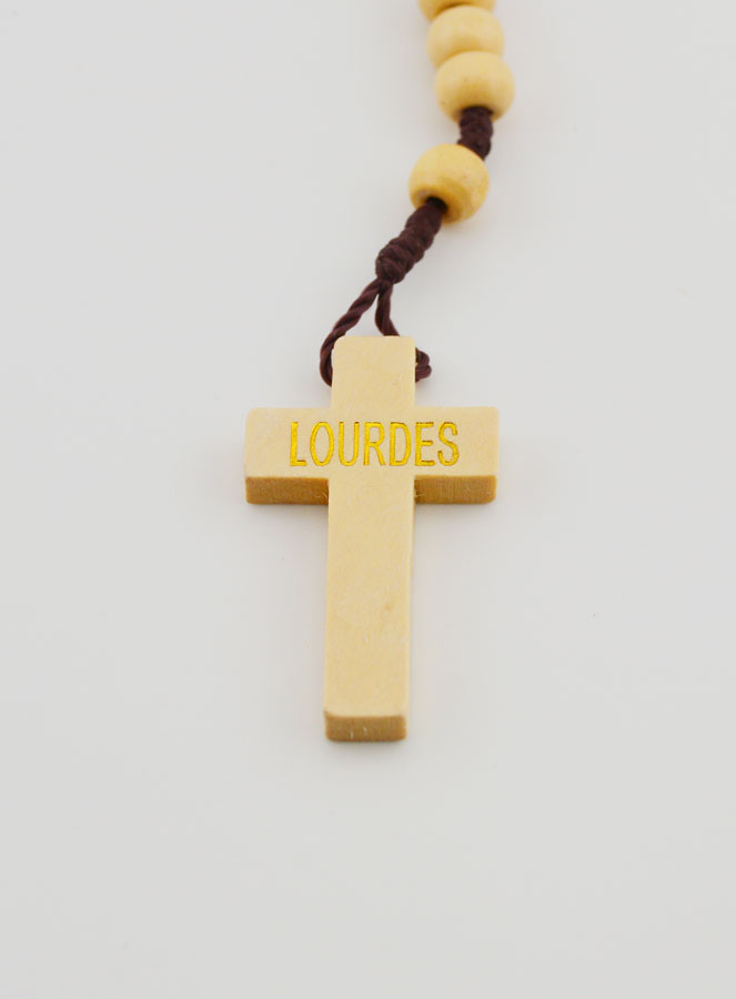 Chapelet Saint Bernadette Soubirous en Bois Clair (pic 3)