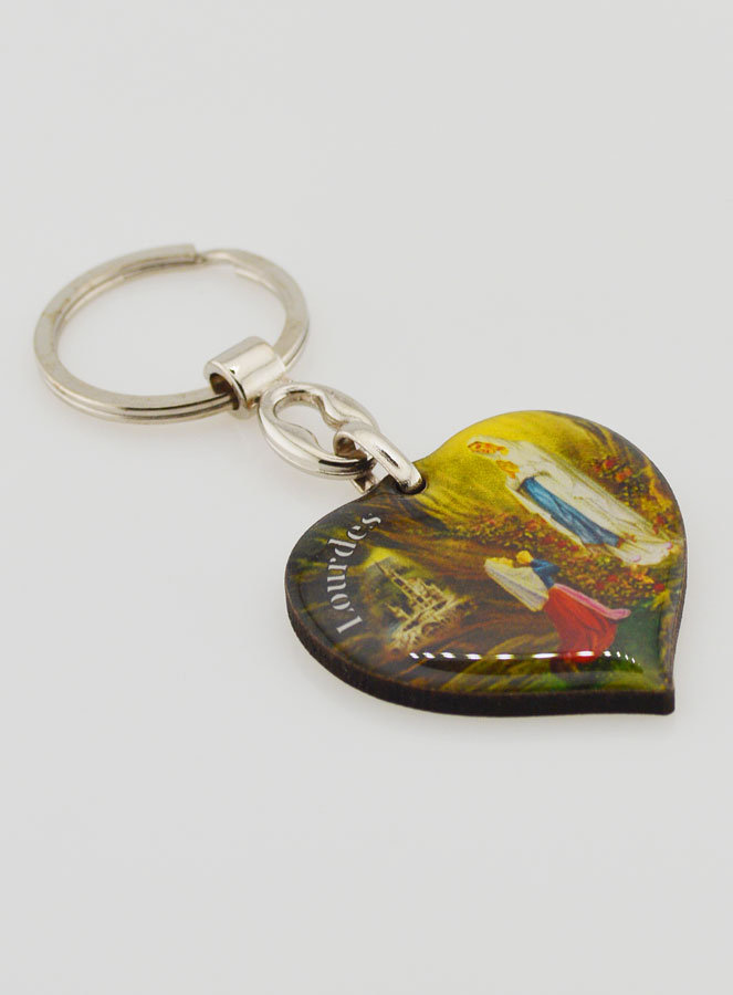 Porte-Clés Coeur de Notre Dame de Lourdes - 4 cm (pic 3)