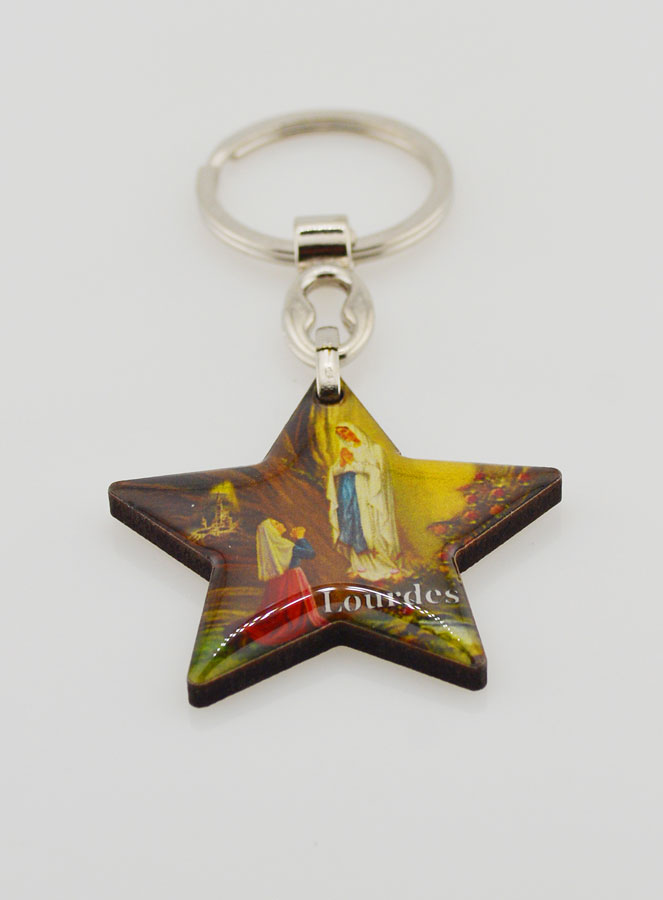 Porte-Clés Etoile de Notre Dame de Lourdes - 4 cm (pic 2)