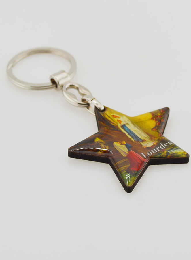Porte-Clés Etoile de Notre Dame de Lourdes - 4 cm (pic 3)