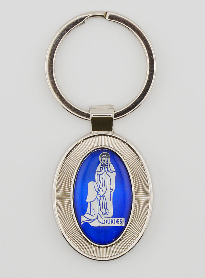 Porte-Clés de Notre Dame de Lourdes - Ovale XXL (pic 1)