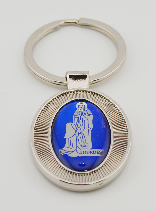 Porte-Clés de Notre Dame de Lourdes - Ovale XXL (pic 2)