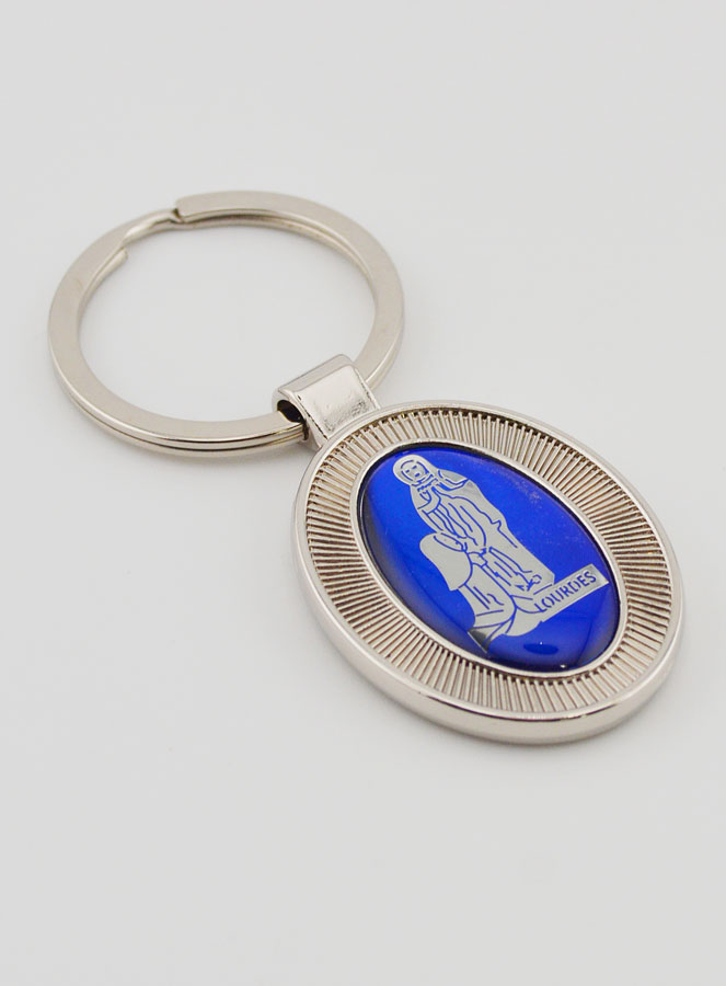 Porte-Clés de Notre Dame de Lourdes - Ovale XXL (pic 3)