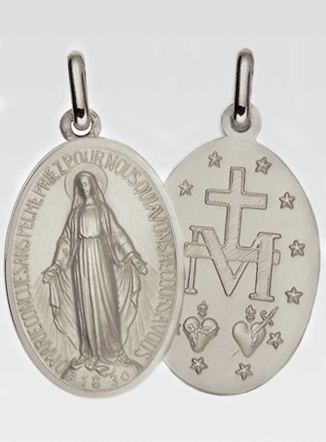Médaille Miraculeuse en Argent 925/1000 - 9 mm (pic 1)