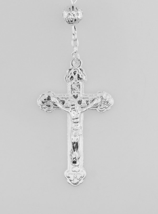 Chapelet en Perles d'Argent Ajouré - 65 cm (pic 3)