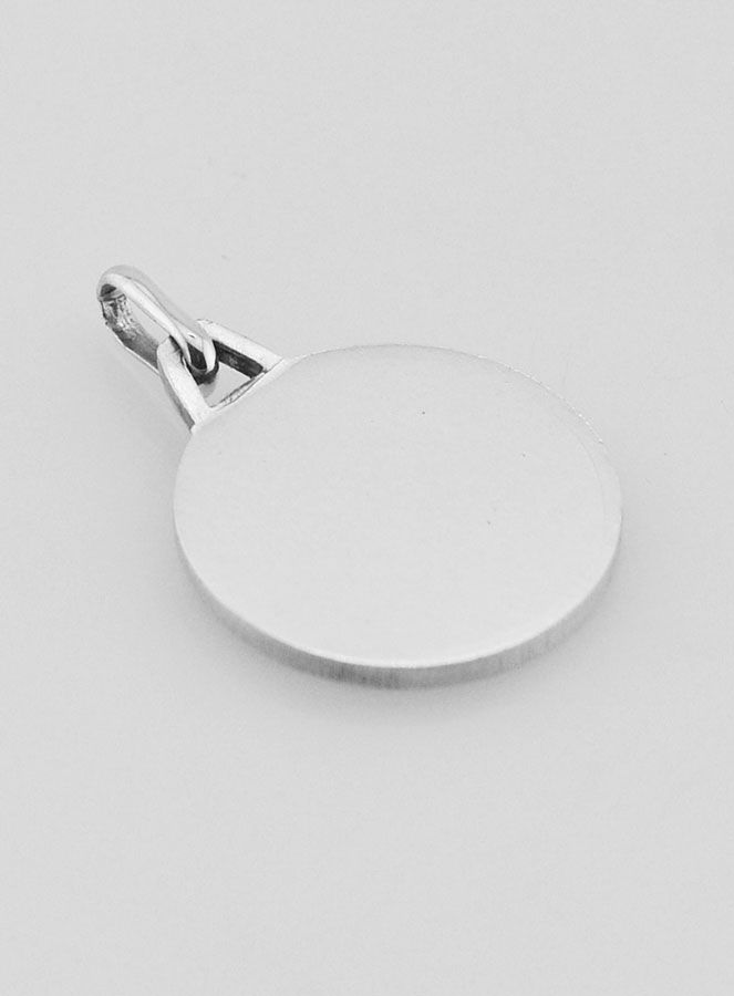 Médaille Vierge au Voile Profil Gauche en Argent Massif - 16 mm (pic 4)