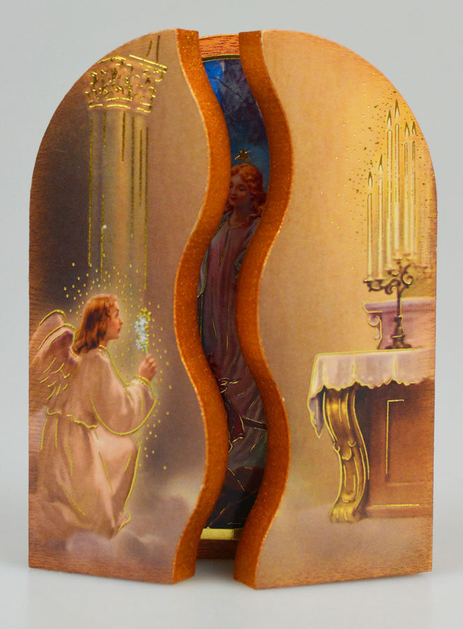 Icône Triptyque Mon Ange-Gardien Protecteur - 12 cm (pic 2)