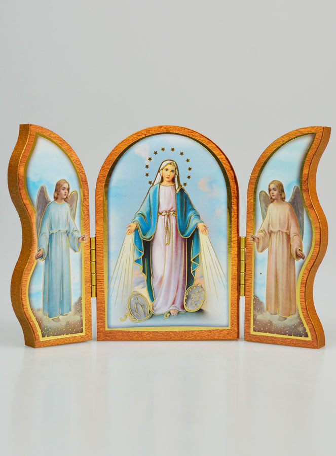 Icône Triptyque Vierge Miraculeuse - 12 cm (pic 1)