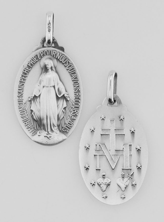 Médaille Miraculeuse en Argent Massif - 23 mm (pic 1)