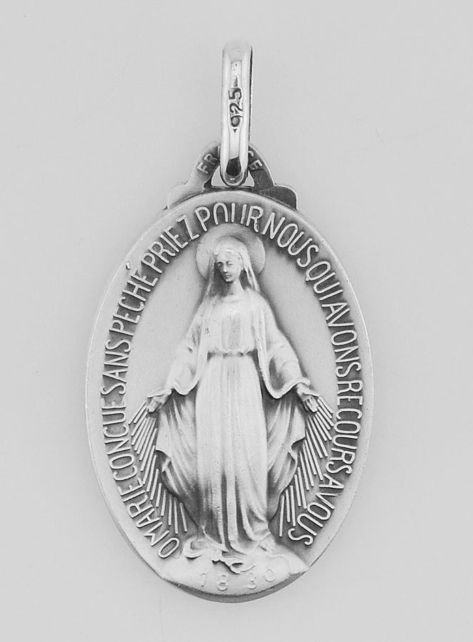 Médaille Miraculeuse en Argent Massif - 23 mm (pic 3)