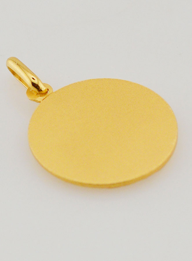 Médaille Vierge Marie en Prière - Plaqué Or - 18 mm (pic 4)