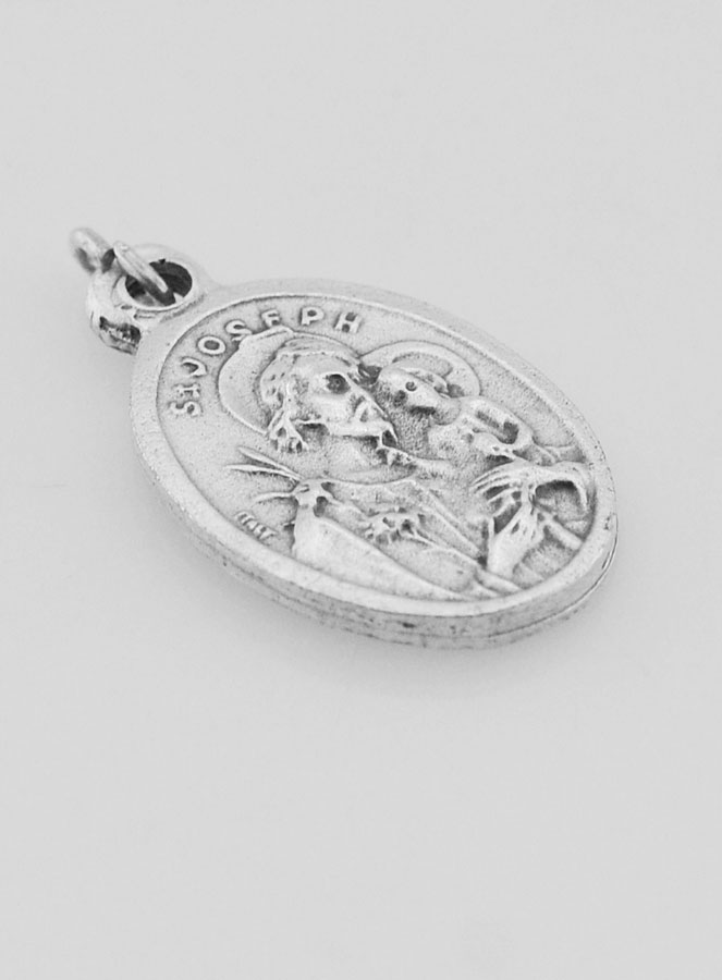 Médaille Religieuse Saint Joseph Argentée - 20 mm (pic 3)