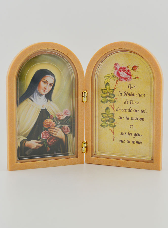 Icône Diptyque Sainte Thérèse de Lisieux + Prière de Bénédiction (pic 1)