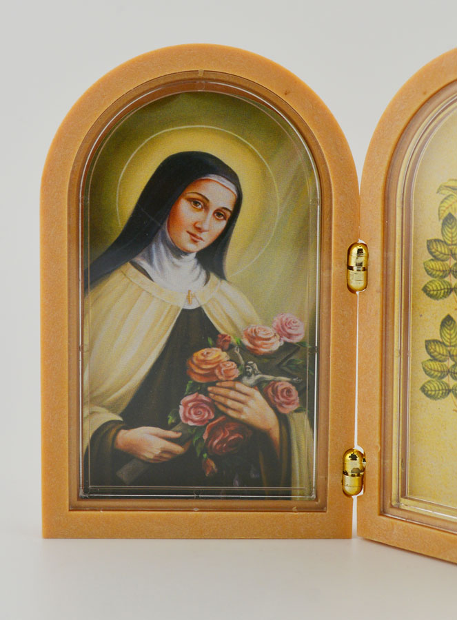 Icône Diptyque Sainte Thérèse de Lisieux + Prière de Bénédiction (pic 2)