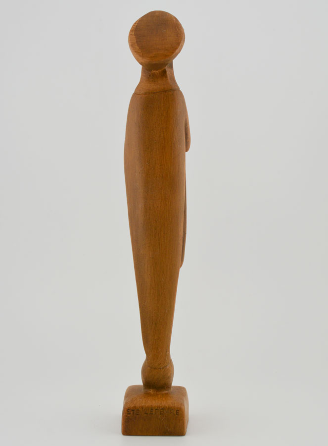 Statue Notre Dame de la Prière - Ton Bois - 24 cm (pic 4)