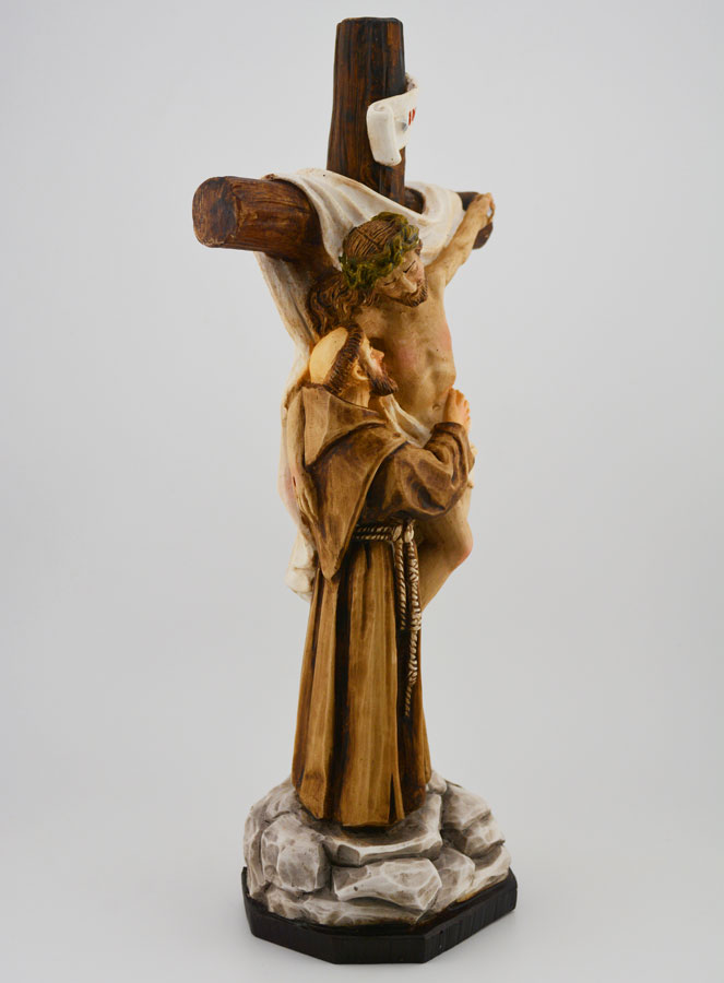 Statue de Saint François au Pied de la Croix - 30 cm (pic 3)