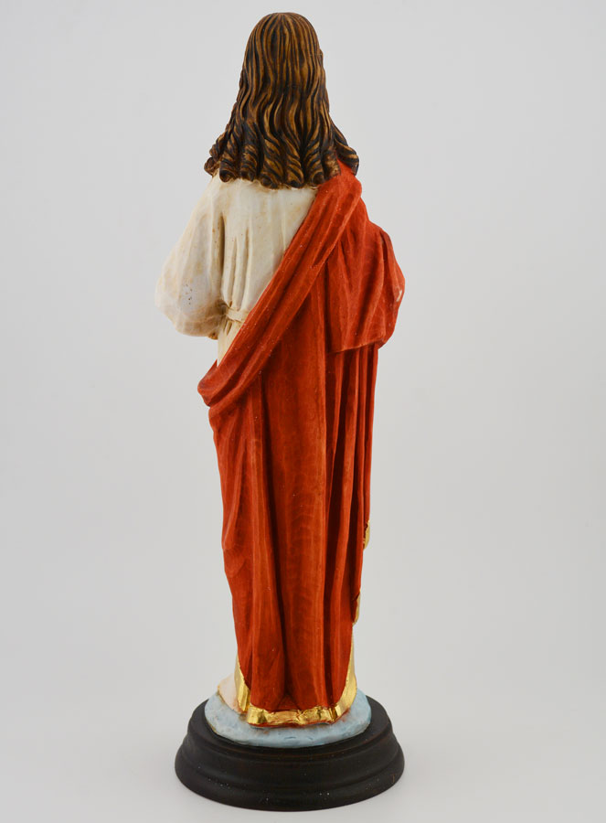 Statue Sacré Coeur de Jésus Peinte à la main - 25 cm (pic 4)