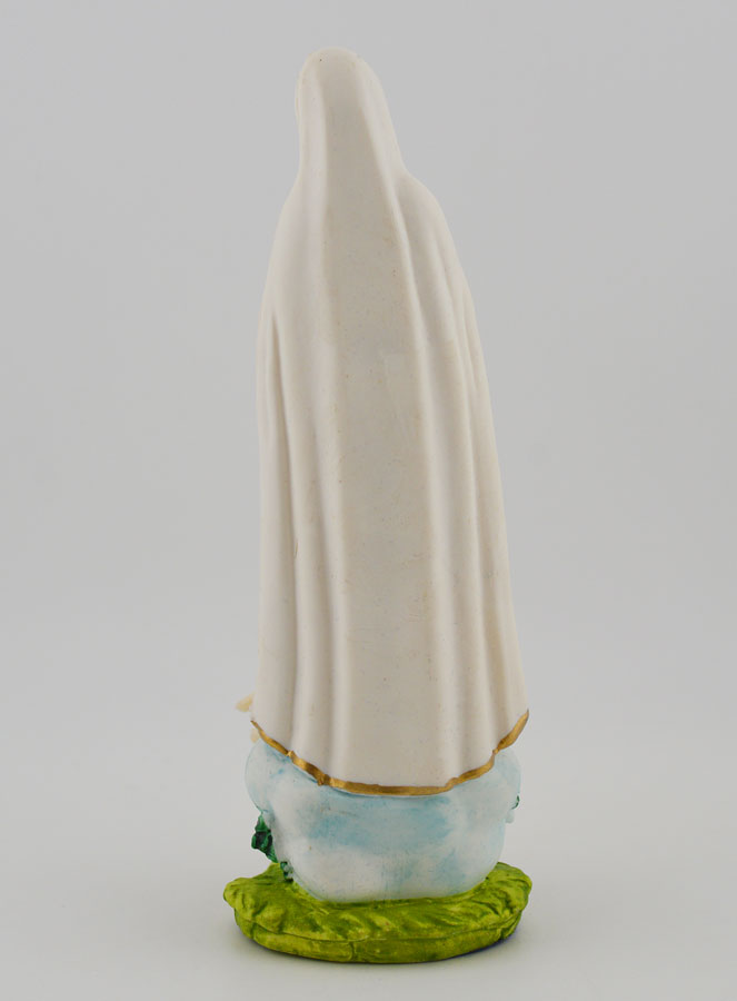 Statue Notre Dame de Fatima - Peinte à la main - 15 cm (pic 4)