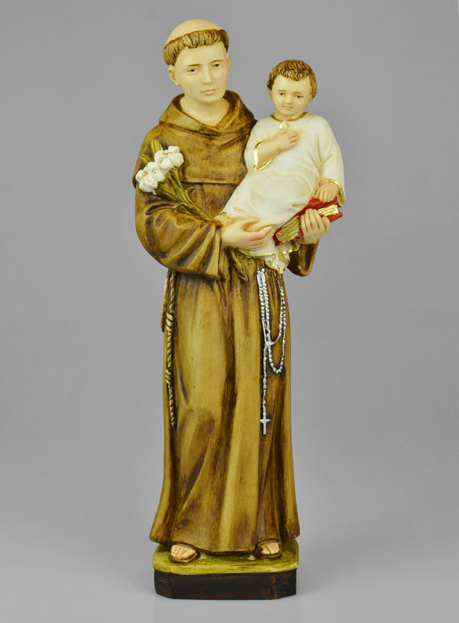 Statue Saint Antoine de Padoue Peinte à la main - 30 cm (pic 1)