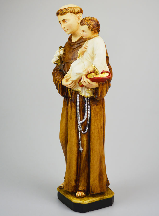 Statue Saint Antoine de Padoue Peinte à la main - 30 cm (pic 2)