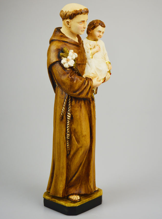 Statue Saint Antoine de Padoue Peinte à la main - 30 cm (pic 3)