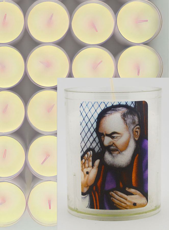 48 Bougies Veilleuses Saint Padre Pio de Pietrelcina (pic 3)