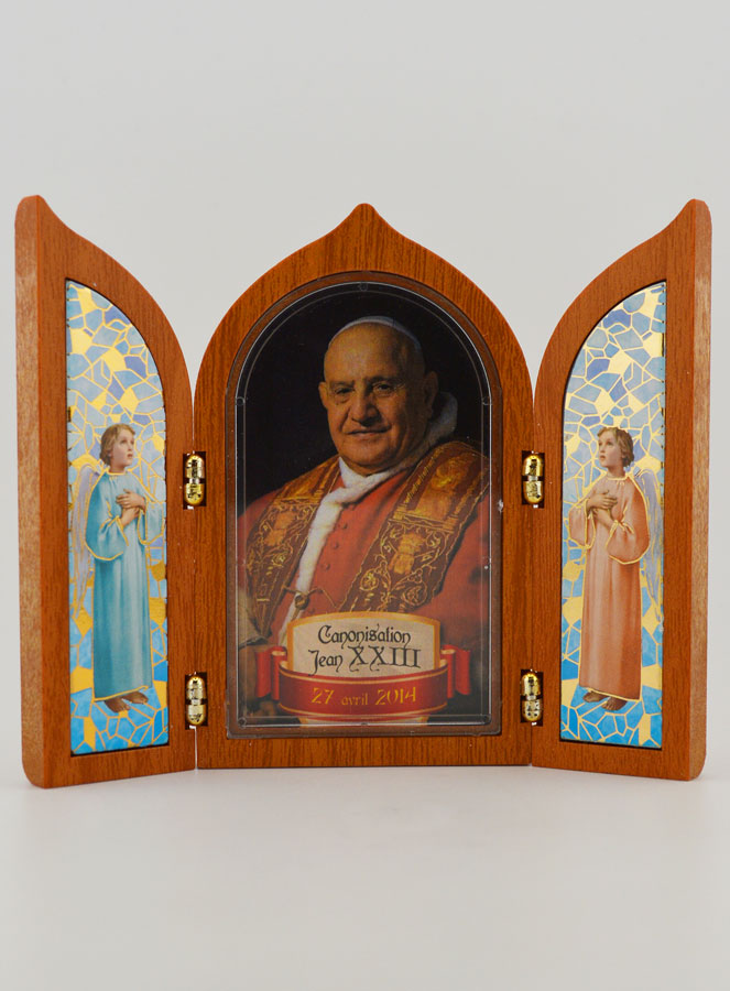 Icône Triptyque de Saint Jean XXIII en Bois (pic 1)
