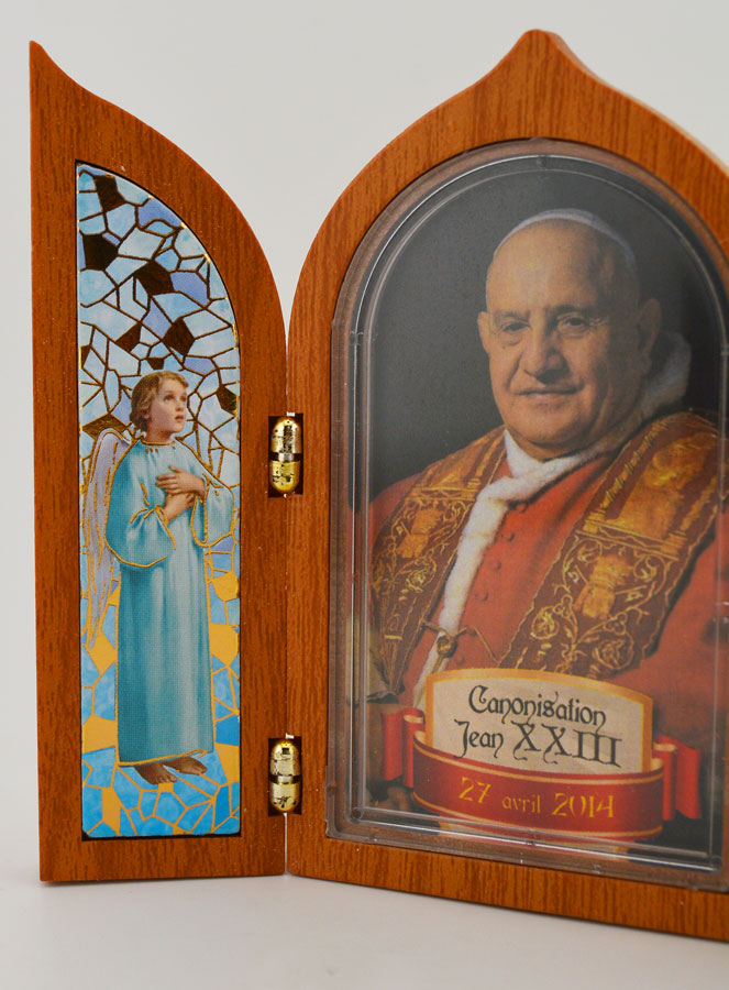 Icône Triptyque de Saint Jean XXIII en Bois (pic 2)